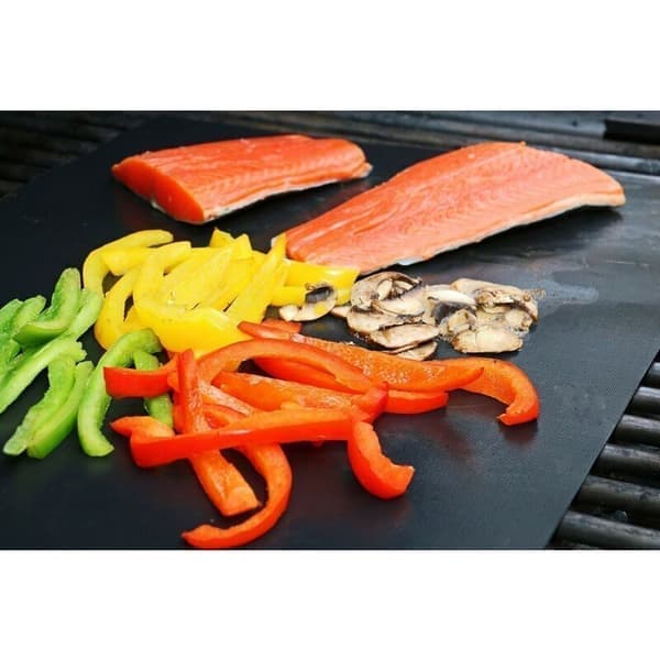 REA Sæt med 5 bageplader BBQ-måtte Grillplade Bageplade Ovn 40 × 33 cm til gasgrill Elektrisk kulgrill 100 Non-Stick--
