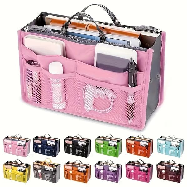 Bag in bag set toiletry bag black