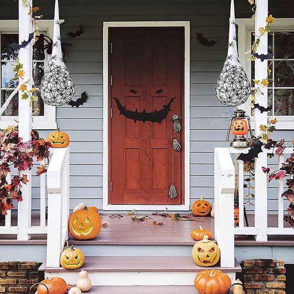 3 st Halloween Belysta Spindeläggsäckar Spindelnät Halloween Inomhus