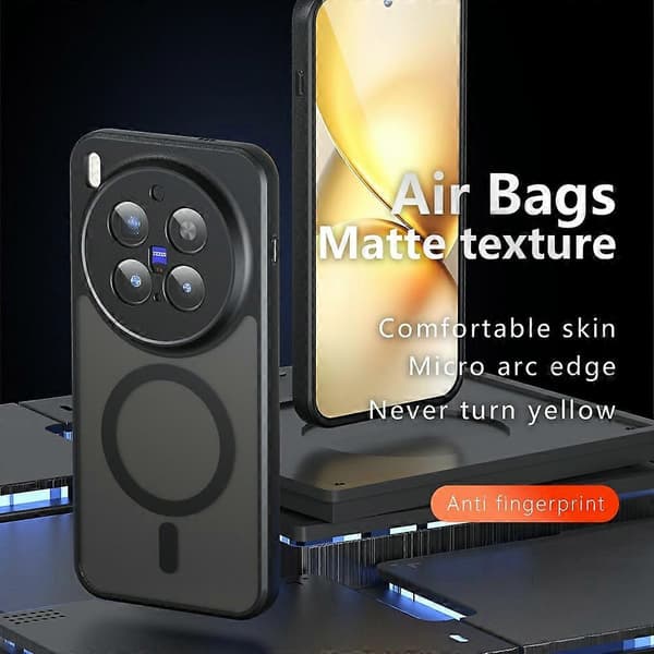 [LLC] Case for vivo X300 Pro 5G Compatible with MagSafe TPU + PC Matte Surface Touch Phone Case