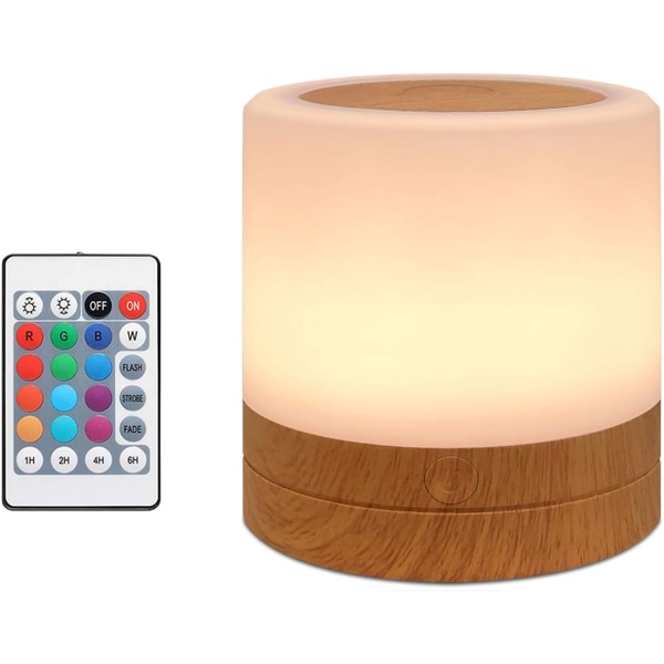 Mini LED-nattlampa, färgglad sänglampa, touch-nattlampa, uppladdningsbar bordslampa
