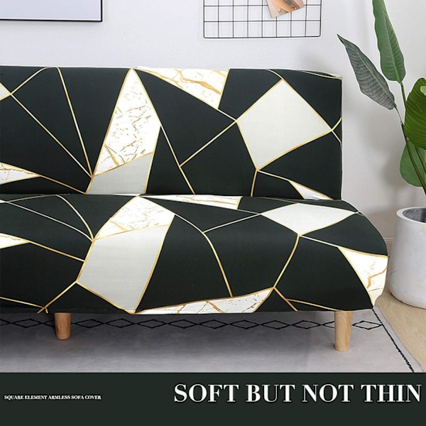 Clic Clac Soffa Överdrag Soffa Överdrag Stretch Elastisk Soffa Överdrag Tryck (Grön Och Vit
