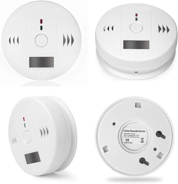 Kolmonoxidlarm med LCD-display, elektrooptisk sensor, 85dB högt larm, LED-blixt, bärbar hemsäkerhet, batteridriven
