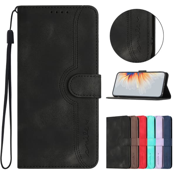 Double-Fold S-Shaped Leather Phone Case Navy Blue Navy Blue For Honor 400 Pro Global