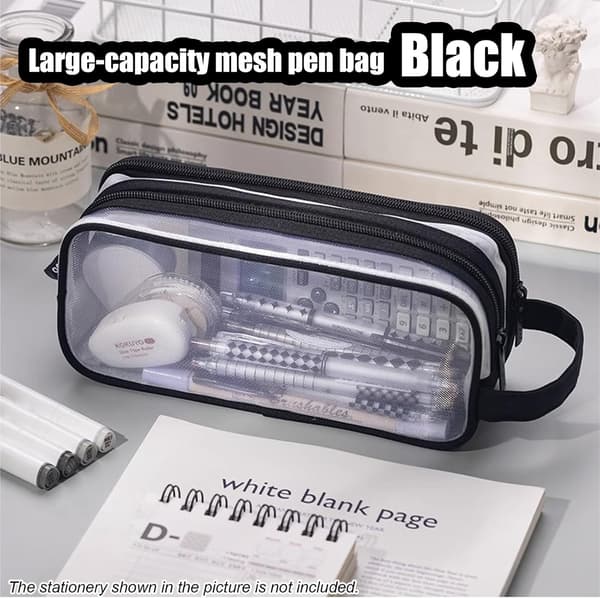 Pennfodral, transparent pennfodral, pennfodral kontor pennfodral Black