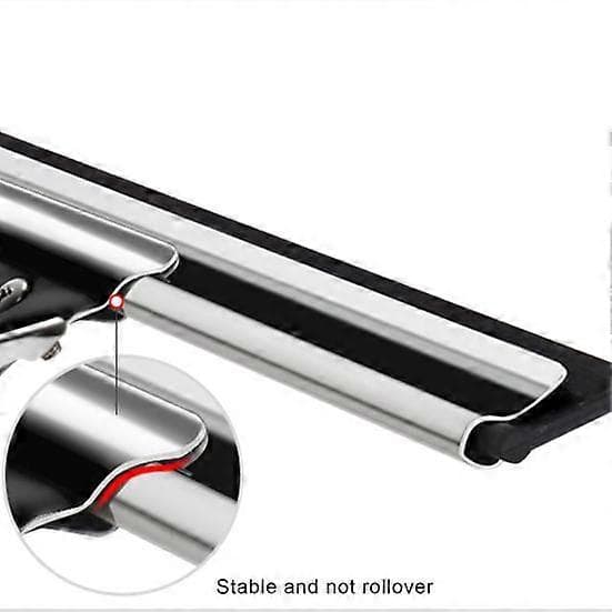 Professional Window Squeegee with Rubber Lip, Long Handle, Bathroom Shower, Window Wiper, Glass Cleaning Tool black black 35cm