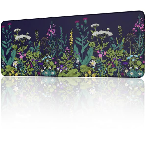 Musematte 800×300×2 MM Svart Utvidet Stor Musematte Skrivebordsunderlag, Sydd Kant Musematte, Sklisikker Gummibase, XL Gaming Musematte