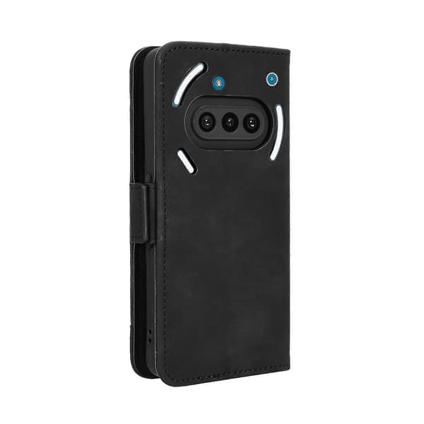 Hudfølelse Kalvetekstur Kortpladser Læder Telefoncover Sort Black For Nothing Phone 3a