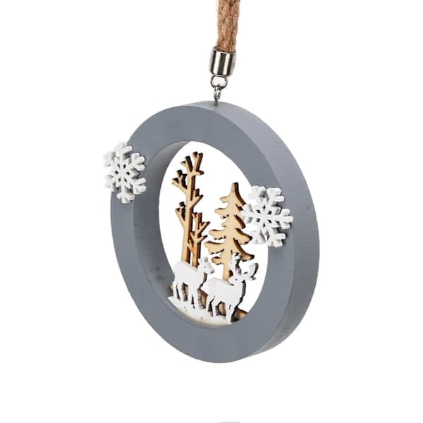 DIY Jul Ren Trä Ornament (12-delars set)