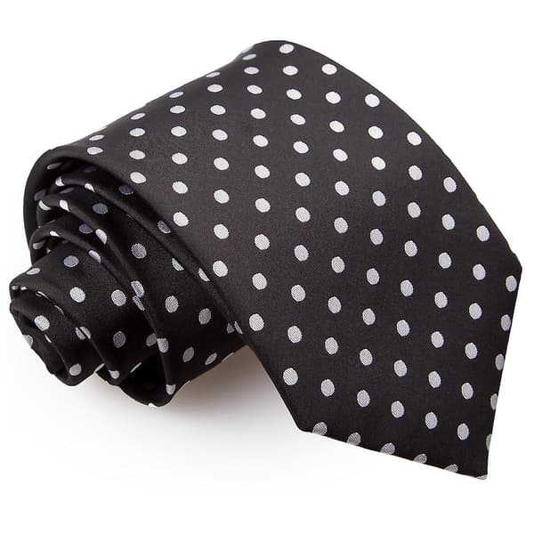 Svart Prickig Klassisk Slips
