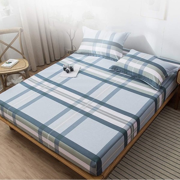 Madrasskydd i Queen size, 360 ° skyddande överdrag, 28 cm djup ficka, tvättbar mjuk Bre