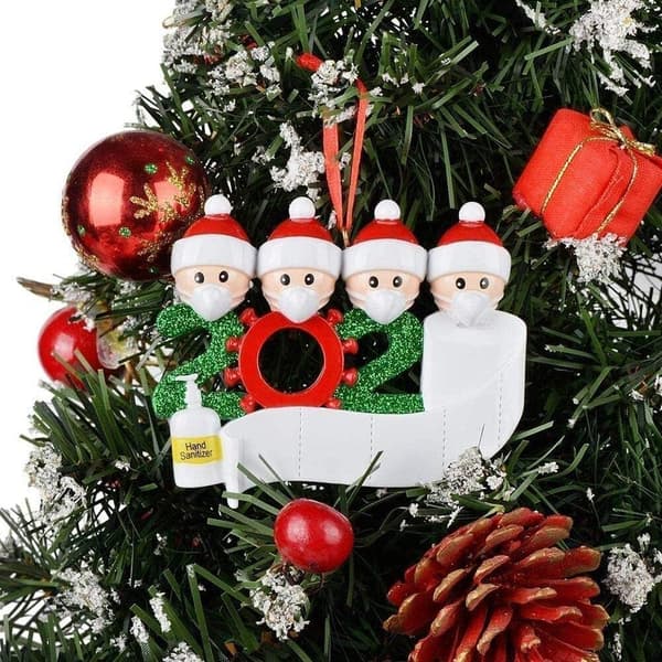 2 st karantän julgransdekoration, tomtemaskdekoration, julgransprydnadsset