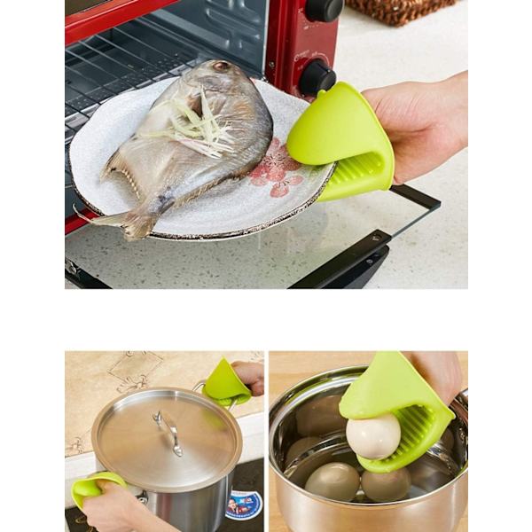 Gröna silikon grytunderlägg, Mini grytunderlägg för kök, Värmebeständig lösning, 1 par (gröna)