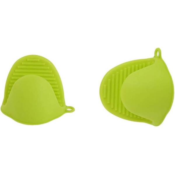 Gröna silikon grytunderlägg, Mini grytunderlägg för kök, Värmebeständig lösning, 1 par (gröna)