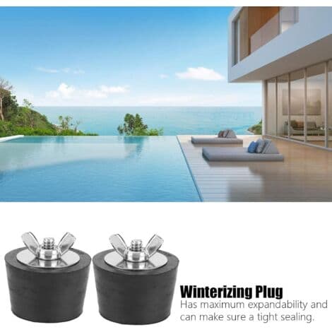 2-delte poolvinterpropper, 38 mm/1,5\" gummiudvidelsespropper til vinteropbevaring af pool- og spa-rørdele