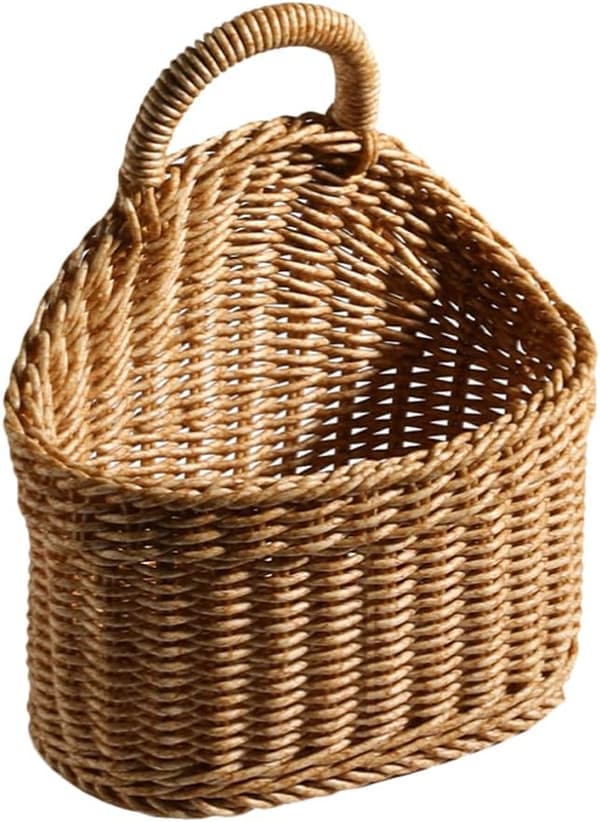 Wicker Hanging Basket in Willow Woven Storage Basket Wall Onion Basket Onion