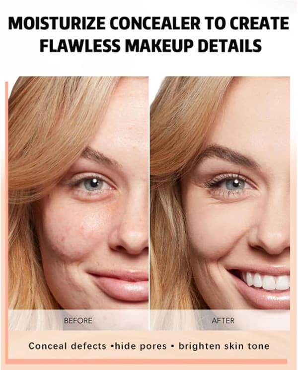Concealer til kvinder - Makeup Concealer Stick med svampehoved, 7g farvekorrigerende præcisionsdækkende kosmetik til veninder piger søstre Mod