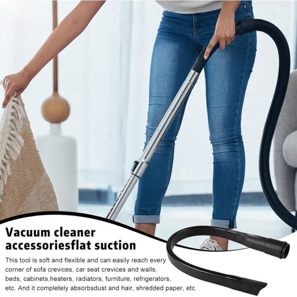 Flexible Flat Nozzle, Universal Vacuum Nozzle, Extra Long and Flexible Nozzle Tip, 62 cm Flat Nozzle, Suitable for 32 mm, for Cleaning