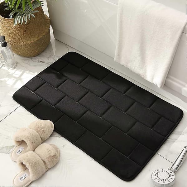 Badrumsmatta i Memory Foam, Halkfri, Rosa, Absorberande...