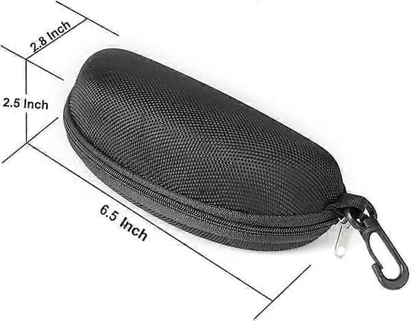 Eyeglass Case, (2-pack) Hard Eyeglass Case for Women and Men, Portable Protective Box with Zipper