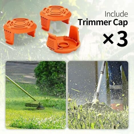 Spoledeksel for Worx, erstatningsspoledeksler for Worx-trimmer, egnet for ugressfjerner...