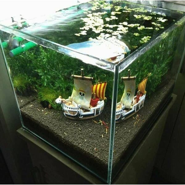 Akvariedekoration Piratskepp - Harts - Brun - One Piece-tema