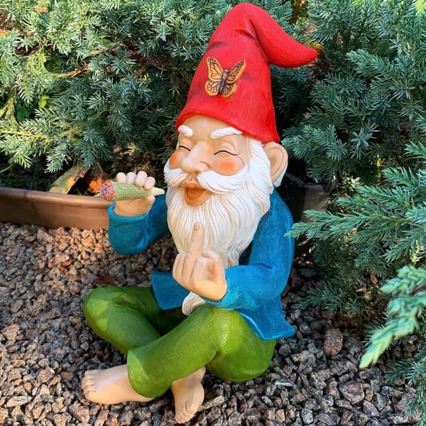 Mood Lab Hagegnom - Avslappet Gnom - 9,6 tommer Høy Statue Hagegnom Figur