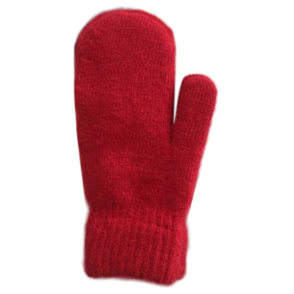 Dam Enfärgad Hel Fingerhandskar Tjockt Fleece Foder Stretchig K...