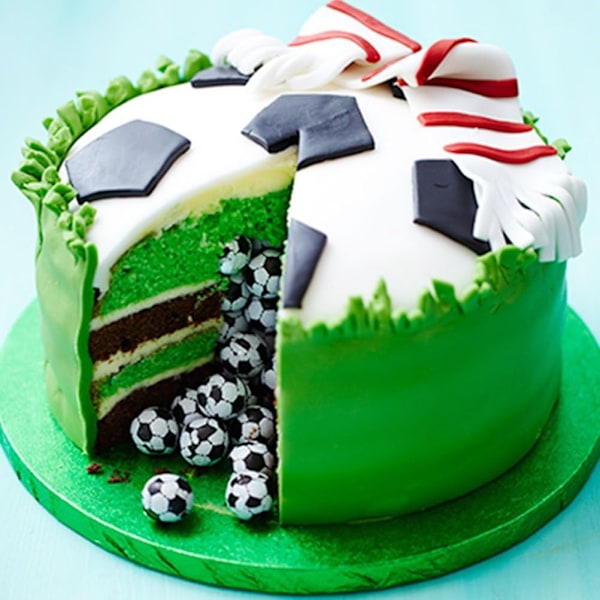 Fotbollsformade fondantformar för kakformar, dekorationsformar, 4 delar
