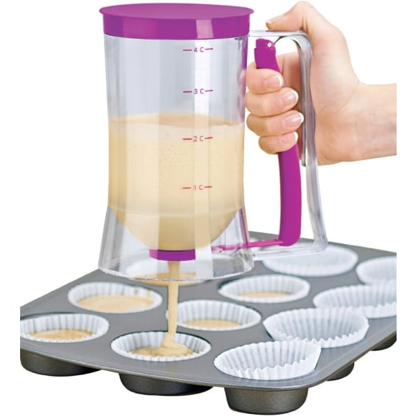 2025 Ny Degdispenser 900ml Kapacitet Bekväm för Bakning av Cupcakes, Muffins, Pannkakor, Donuts