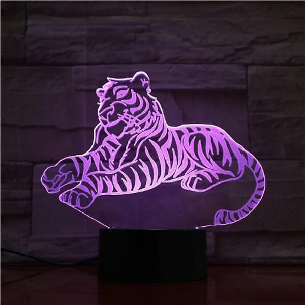 2025 Lämplig Tiger 3d 3d Led Nattlampa Barn Sovrum Bordslampa
