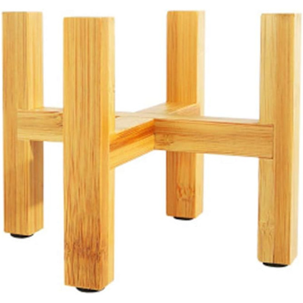 Naturlig bambu blomkruka stativ, djärva ben, lämplig för trädgård, vardagsrum, hall, arbetsrum, sovrum,