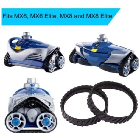 2 tilpassede larvebånd til Zodiac MX6 MX8 MX9, Baracuda R0526100 robot poolrenserdæk