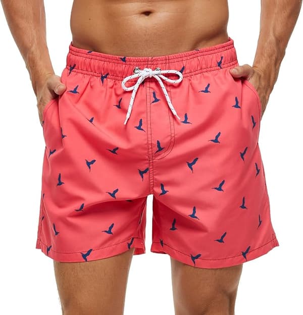 Badeshorts til mænd Hurtigtørrende shorts med lommer (M) m