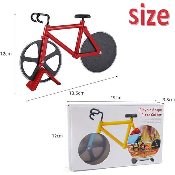 Pizzaskärare, Original Pizzaskärare, Cykelformad Pizzaskärare, Professionell Pizzaskärare, Rostfritt