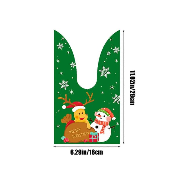 Christmas Advent Calendar Christmas Ears Packaging Bag Candy Bag 50 pcs Souvenir Gift Bag Baking Packaging Candy Snacks Bag Party S GN