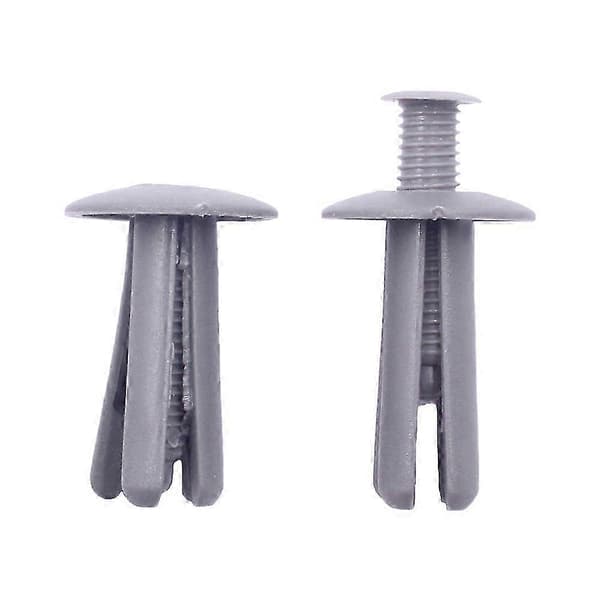 20 mikrodator Grå Svart Plast 8mm Hål Dörr Rivet Bilar Trim Panel Expansion Push in Clips