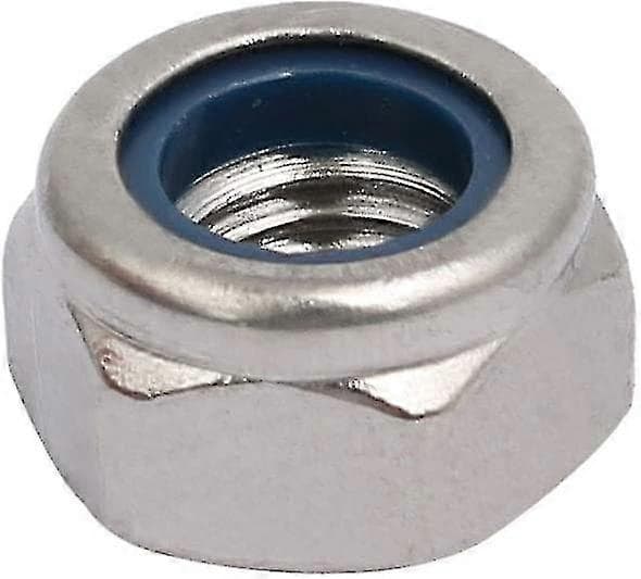 Låsmutter vänstergänga M8*1.25mm Metrisk gänga Silver Galvaniserad 50st