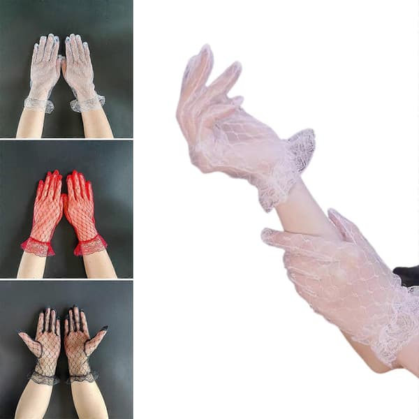 Aftonklänningshandskar för Kvinnor Dam Hel Fingerhandskar Balaccessoar...