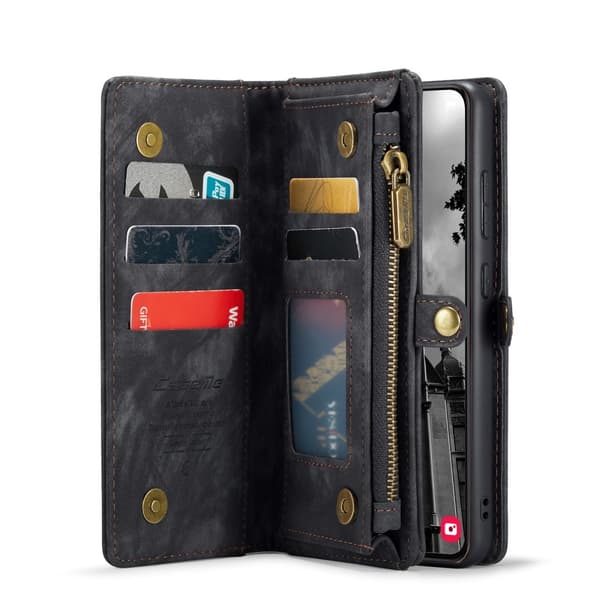 CASEME Galaxy S25 2-i-1 Etui Multifunktionelt Sort 170