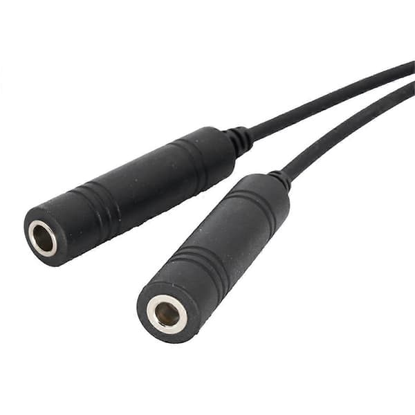 GA Dobbelte Stik til Airbus 5 Pin XLR Adapter Sort Flyvehovedtelefonkabel Universal til Fly Com