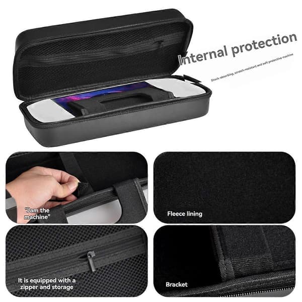 Legion Go S Case Protective Carrying Case Hard Case, Waterproof Bag with Strap, Protective Handbag Black