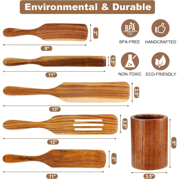 Kök Redskap Set, Matlagning Redskap Set, Kök Redskap, Spurtles Kök Verktyg, Spurtle för Servering
