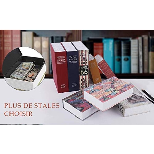 Diversion Book Storage Box Secret Dictionary Safe with Security Combination Lock/Key Hidden