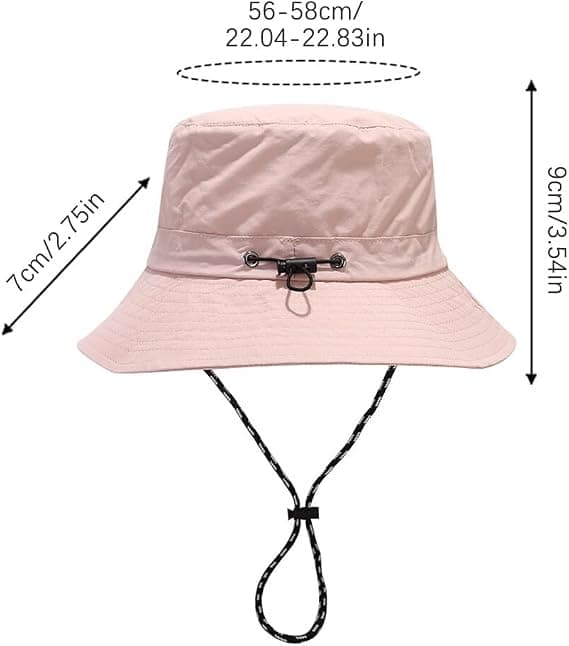 Women's Packable Sun Hat UPF 50+ - Rainproof Bucket Hat - Quick-Drying & Breathable - For Beach, Pool & Travel - Pink