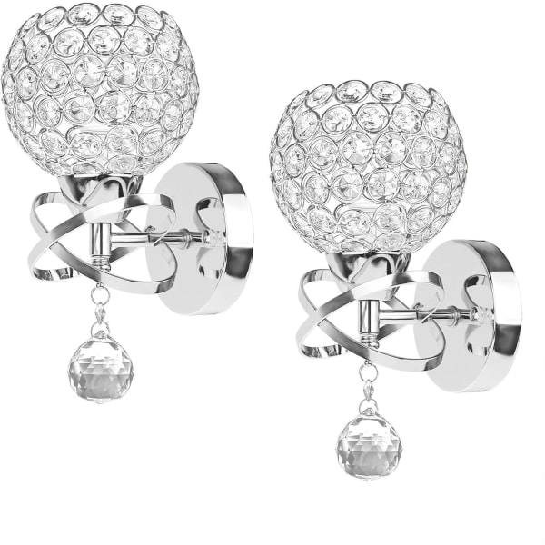 2-pack modern kristallkrona vägglampa sovrum gång vardagsrum vägglampa hållare