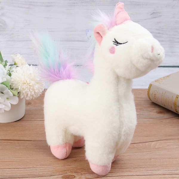 [RM] Stuffed Unicorn Doll, Throw Pillows, Toy for Home Decor, White Plush Pillow