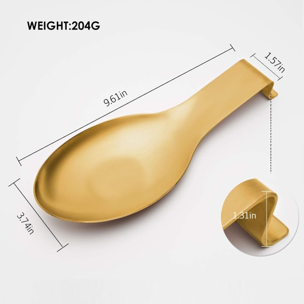 Sked i rostfritt stål guld för köksbänk, redskapshållare för matlagning, sked- och slevhållare