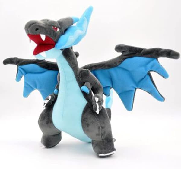 Limited Edition Charizard Plush Toy Mega Charizard Plush Doll Plush Toy High (Blue)