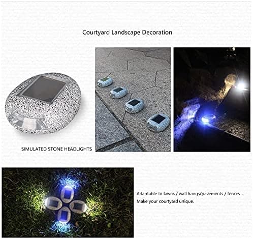 Solcellslampor Utomhus Trädgård Solcellslampor LED Gräsmattslampor Sten Imitation Dekorativ Solcells Plug Light